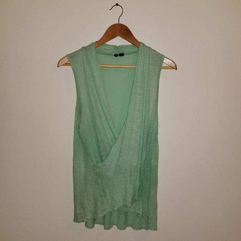 Left of Center faux wrap top